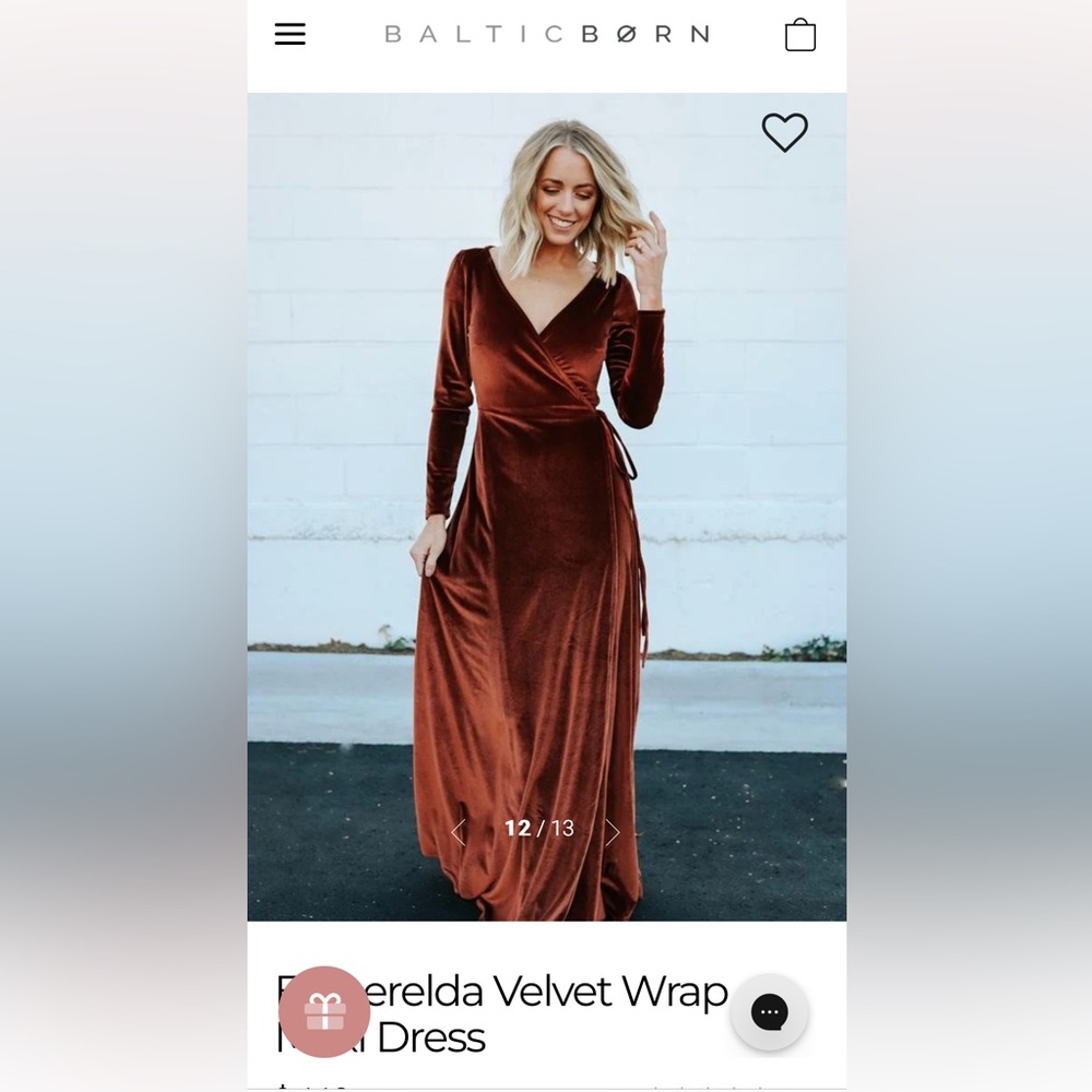 Baltic Born Esmeralda Velvet Wrap Dress